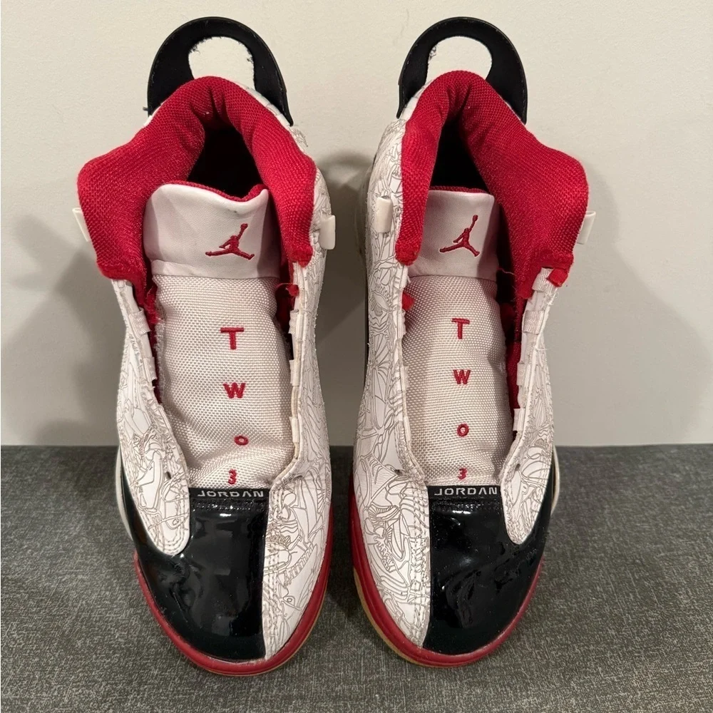 Jordan TWO 3 Dynamic Red-white Sneakers/size 7.5